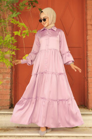  Lila Hijab Turkish Dress 5884LILA - 1