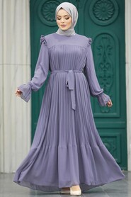  Lila Islamic Clothing Dress 51634LILA - 1