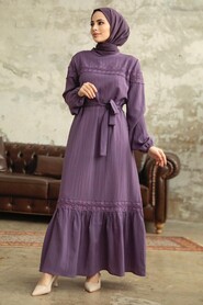  Lila Islamic Clothing Dress 5877LILA - 1