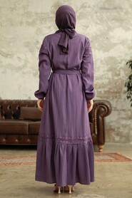 Lila Islamic Clothing Dress 5877LILA - 3