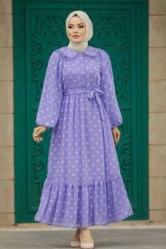  Lila Long Muslim Dress 13181LILA - 1