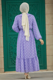  Lila Long Muslim Dress 13181LILA - 2