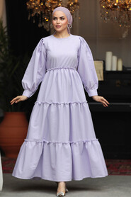 Neva Style - Lila Modest Maxi Dress 30252LILA - 3