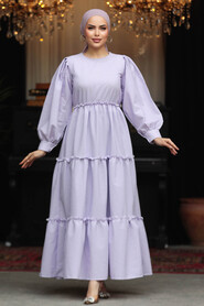 Neva Style - Lila Modest Maxi Dress 30252LILA - 2