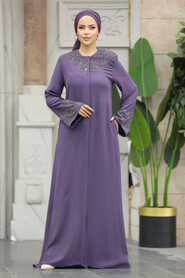  Lila Plus Size Abaya 20057LILA - 1