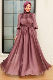  Luxury Dark Dusty Rose Modest Prom Dress 22101KGK - 1