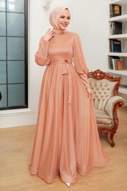  Long Biscuit Modest Bridesmaid Dress 56721BS - 1