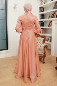  Long Biscuit Modest Bridesmaid Dress 56721BS - 2