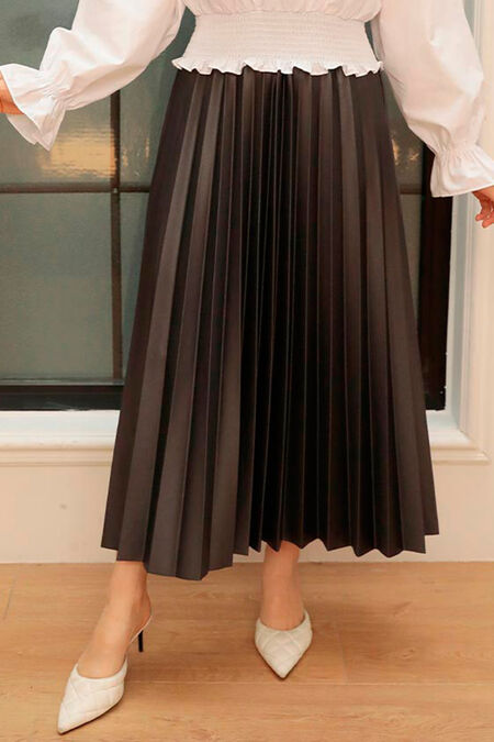  Black Hijab For Women Skirt 35151S - NEVA STYLE
