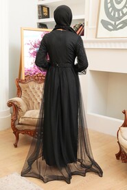  Long Black Modest Bridesmaid Dress 56291S - Thumbnail