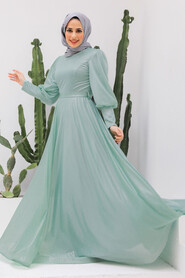  Long Dark Mint Modest Bridesmaid Dress 56721KMINT - NEVA STYLE