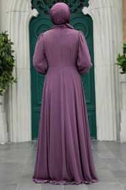  Long Dusty Rose Hijab Prom Dress 25838GK - 2