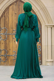  Long Emerald Green Islamic Clothing Dress 41204ZY - 2