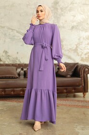  Long Lila Hijab Dress 5972LILA - 3