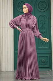  Long Lila Islamic Clothing Dress 41204LILA - NEVA STYLE