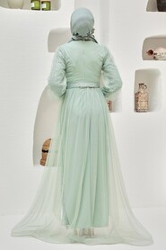  Long Mint Modest Bridesmaid Dress 56291MINT - 2