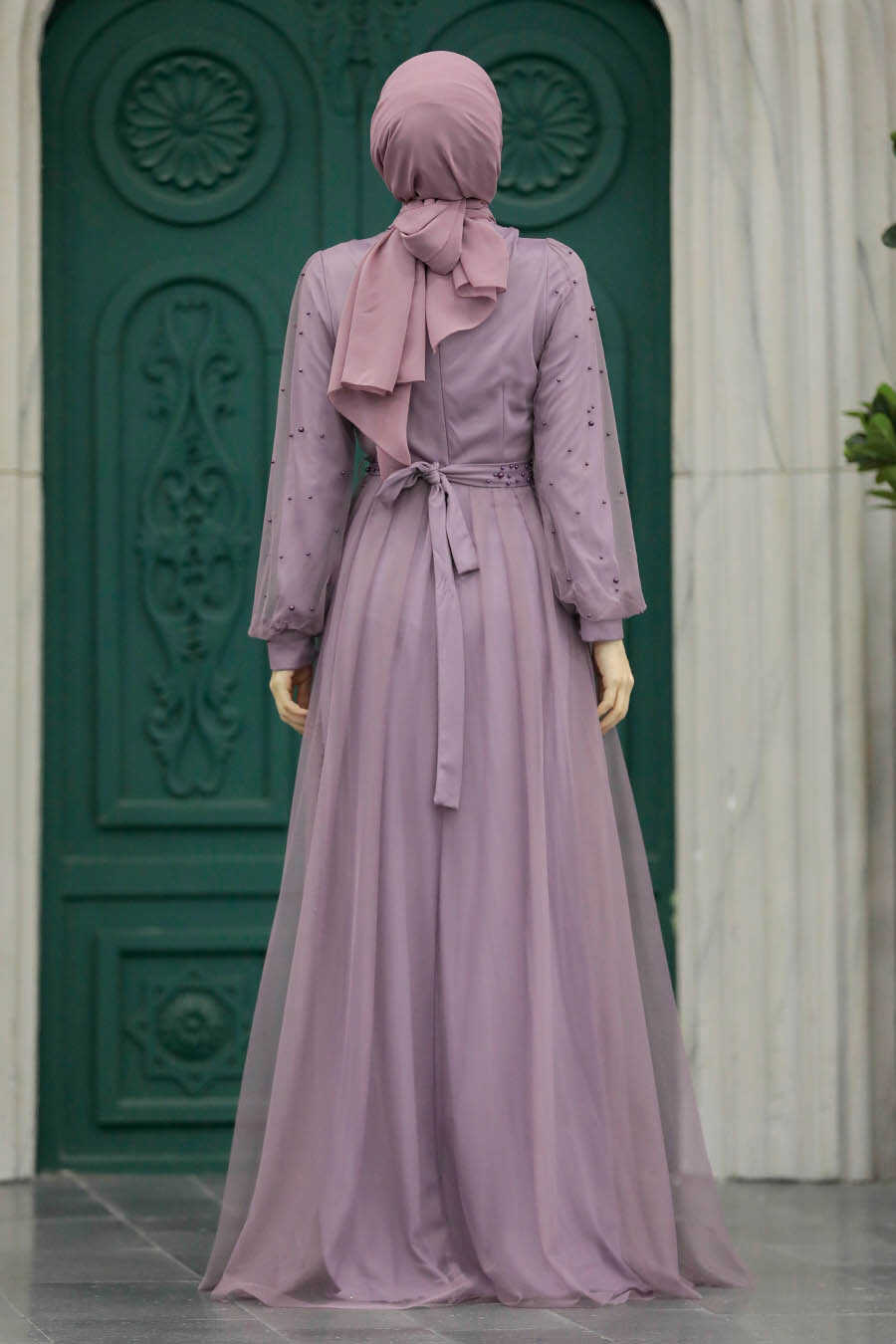 Neva Style - Long Sleeve Lila Modest Evening Gown 5632LILA