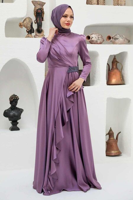  Long Sleeve Lila Muslim Wedding Gown 22431LILA - NEVA STYLE