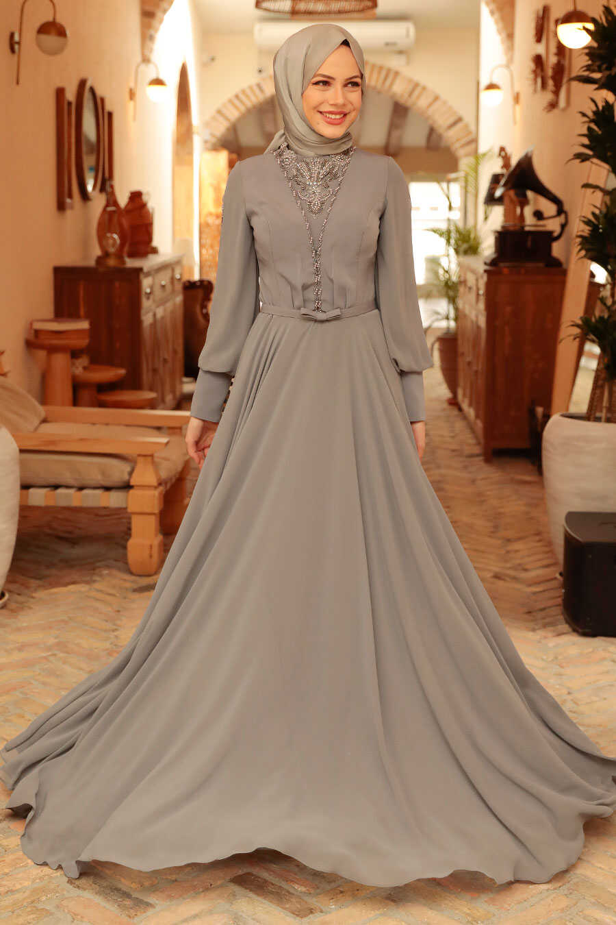 Party Dresses Champagne Long Sleeve Hijab Muslim Evening High Neck Islamic  Formal Gowns Beaded Arabic Kafan Robes De 230510 From Long01, $114.18 |  DHgate.Com