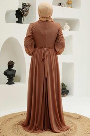  Long Sunuff Colored Modest Wedding Dress 55410TB - 2
