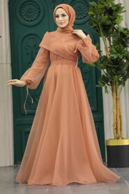  Long Terra Cotta Evening Dress 22331KRMT - 2