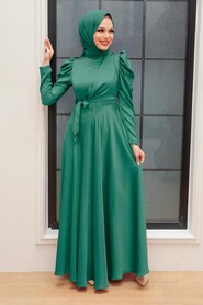  Luxorious Almond Green Modest Islamic Clothing Evening Dress 4570CY - NEVA STYLE