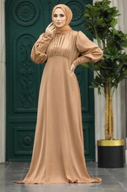  Luxorious Biscuit Modest Islamic Clothing Prom Dress 22192BS - NEVA STYLE