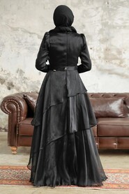  Luxorious Black Islamic Clothing Evening Dress 38221S - 3