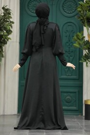  Luxorious Black Modest Islamic Clothing Prom Dress 22192S - 3
