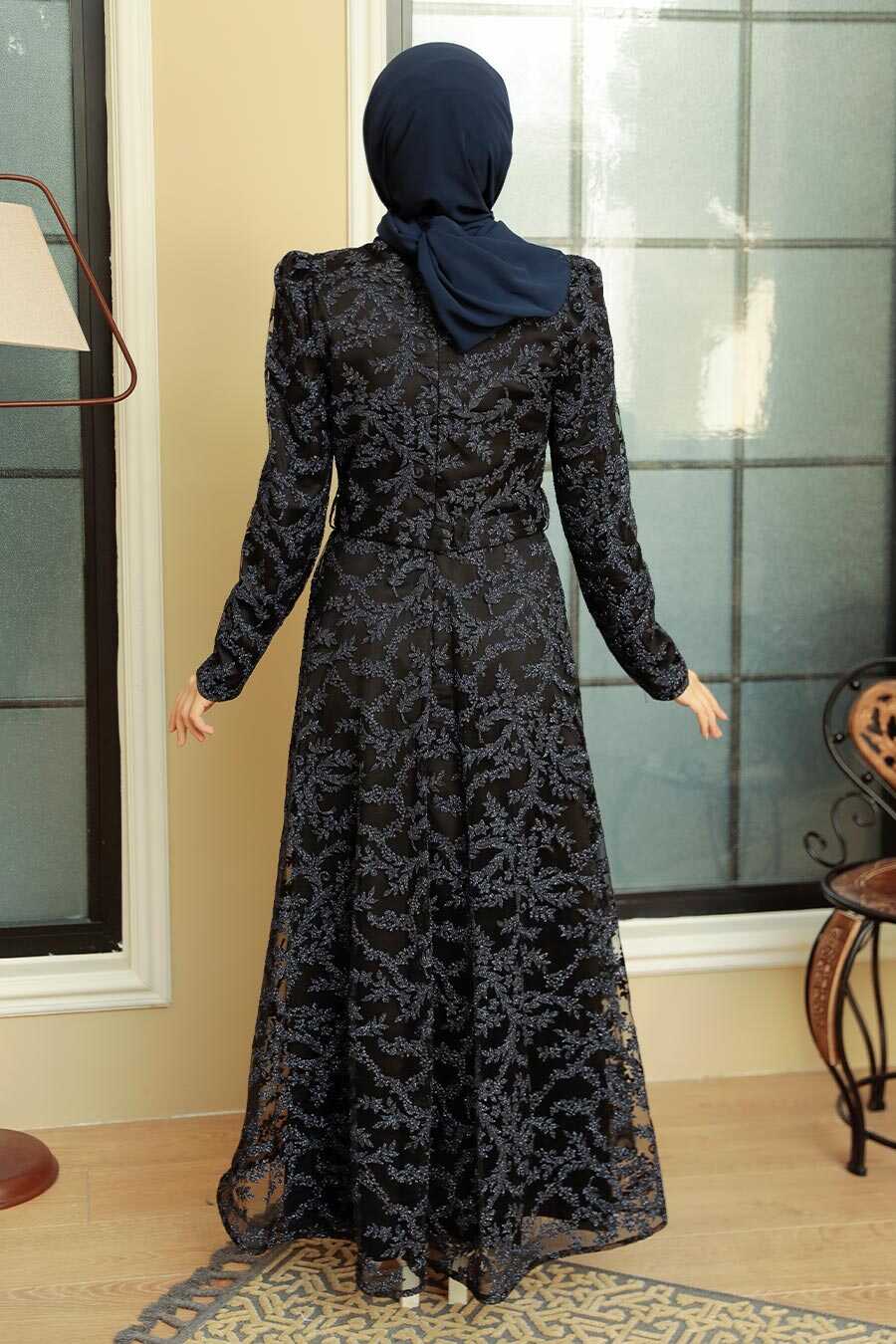 Neva Style - Luxorious Black Modest Prom Dress 3330S