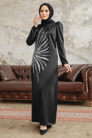  Luxorious Black Muslim Evening Dress 38102S - 2