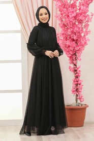  Luxorious Black Muslim Wedding Gown 5474S - 1