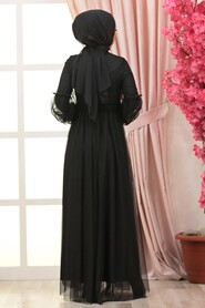  Luxorious Black Muslim Wedding Gown 5474S - 4