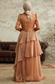  Luxorious Camel Islamic Clothing Evening Dress 38221C - 2