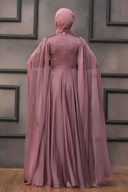 Luxorious Dark Dusty Rose Islamic Clothing Evening Dress 22162KGK - 4