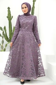  Luxorious Dark Dusty Rose Modest Prom Dress 3330KGK - 1