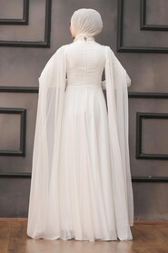  Luxorious Ecru Islamic Clothing Evening Dress 22162E - 8