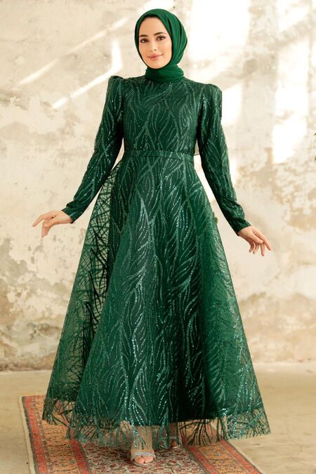 emerald green dress hijab Afflatus Hijab main image 0