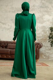  Luxorious Emerald Green Islamic Evening Dress 3915ZY - 3