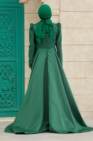 Neva Style - Luxorious Emerald Green Modest Evening Gown 2295ZY - Thumbnail