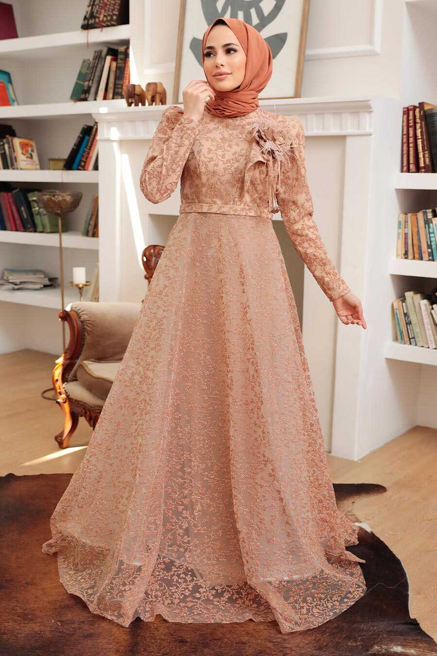 Long Sleeves High Neck Lace Islamic Muslim Wedding Dresses TBW74 – TANYA  BRIDAL