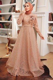  Luxorious Gold Islamic Wedding Dress 22421GOLD - 2