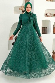  Luxorious Green Islamic Wedding Dress 22421Y - 1
