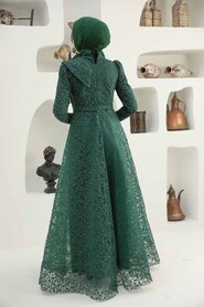  Luxorious Green Islamic Wedding Dress 22421Y - 2