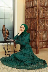  Luxorious Green Modest Prom Dress 3330Y - 3