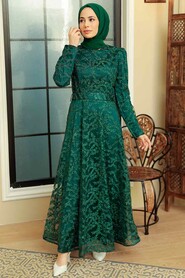  Luxorious Green Modest Prom Dress 3330Y - 2