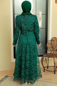  Luxorious Green Modest Prom Dress 3330Y - 4
