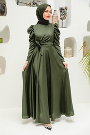 Luxorious Khaki Modest Islamic Clothing Evening Dress 4570HK - NEVA STYLE