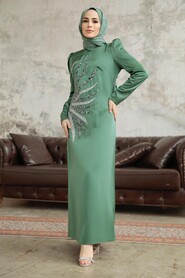  Luxorious Khaki Muslim Evening Dress 38102HK - 2