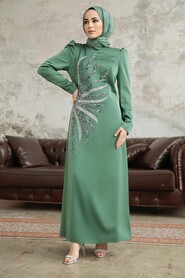  Luxorious Khaki Muslim Evening Dress 38102HK - 1